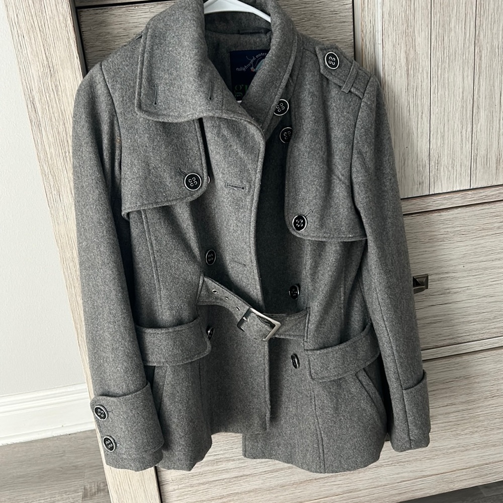Women size small grey peacoat.